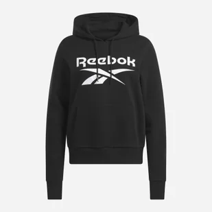 Bluza z kapturem damska ocieplana Reebok Identity Big Logo Fleece Hoodie 100071935 XS Czarna (4066764805523) - Bluzy damskie - miniaturka - grafika 1
