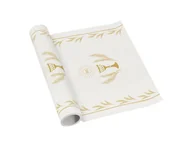 Dekoracje i nakrycia stołu na imprezę - Dekoracja bieżnik na stół na I Komunię Świętą złoty - 40 cm x 5 m - 1 szt. - miniaturka - grafika 1