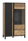 Inne meble do salonu - Witryna Hayato Hytv521R-M215 Czarna / Świerk Alpejski - miniaturka - grafika 1