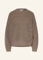 Moda i Uroda OUTLET - Brunello Cucinelli Sweter Z Dodatkiem Kaszmiru I Błyszczącą Przędzą braun - miniaturka - grafika 1
