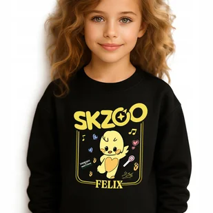 Bluza Dziecięca Czarna SKZOO FELIX Prezent Muzyka Zespół KPOP Wz - 104 cm - Bluzy dla dziewczynek Bluza Dziecięca Czarna SKZOO FELIX Prezent Muzyka Zespół KPOP Wz - 104 cm - Bluzy dla dziewczynek - miniaturka - grafika 1