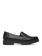 Półbuty damskie - Rieker Loafersy 45560-02 Czarny - miniaturka - grafika 1
