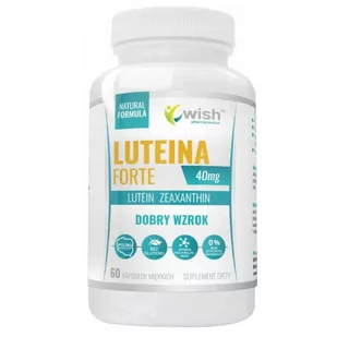 VIVIO Luteina Forte max 40mg 60 kapsuek - WISH - Wzrok i słuch - miniaturka - grafika 1