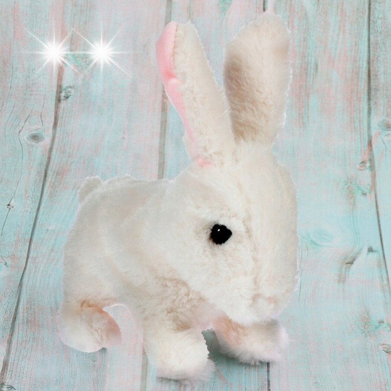 KRÓLIK INTERAKTYWNY PLUSZOWY KRÓLICZEK ZABAWKA SKACZE RUSZA USZAMI PREZENT