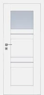 Drzwi wewnętrzne - Dre Drzwi Wewnętrzne Z Szybą Piano 5 Okleina Biała Mat - miniaturka - grafika 1