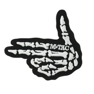 Odzież taktyczna i umundurowanie - M-Tac - Naszywka Skeleton Shooter - Haft - Cordura 500D - Czarny - 51375002 - miniaturka - grafika 1