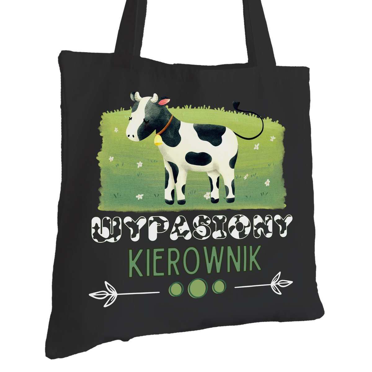 Torba Bawełniana dla Kierownika Czarna Na Prezent Ekologiczna Trwały Nadruk