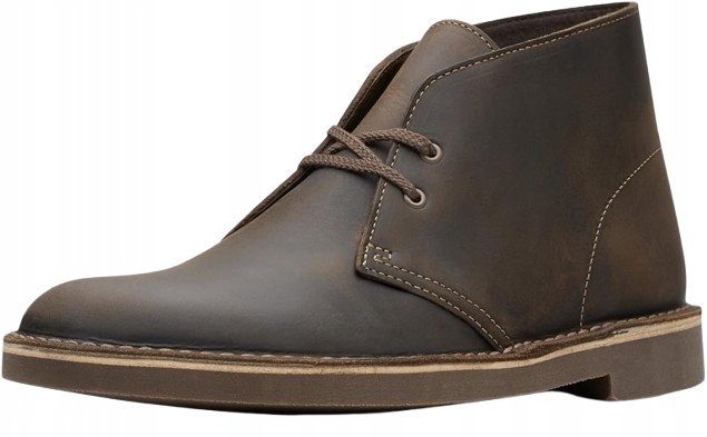 CLARKS BRĄZOWE MĘSKIE SKÓRZANE TRZEWIKI Z SZNUROWANIEM 42 1J6C