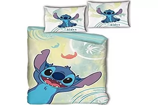 Komplet pościeli Disney Stitch 100% bawełna, odwracalna poszewka na kołdrę 140x200 cm + poszewka na poduszkę 65x65 cm - Kołdry i poduszki dla dzieci - miniaturka - grafika 1