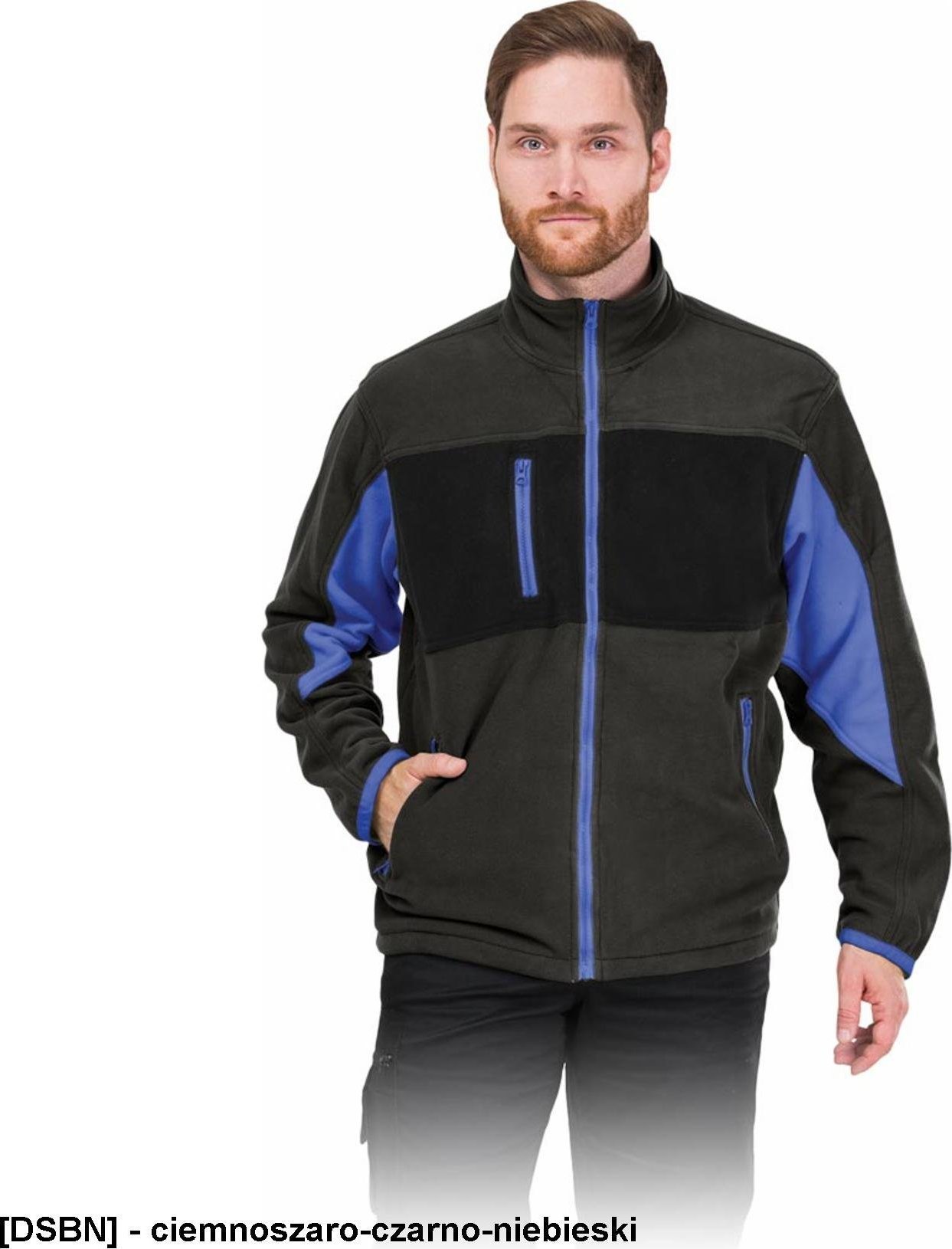 Leber&Hollman LH-FMN-P - bluza polarowa - ciemnoszaro-czarno-niebieski L