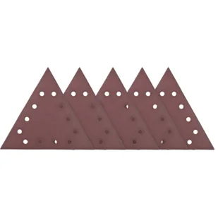 Tarczki ścierne z otworami trójkątne do szlifierek do gipsu DEDRA DED7749t1 285 mm, gr.80, 5 szt. - Materiały ścierne - miniaturka - grafika 1