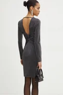 Sukienki - Armani Exchange sukienka kolor srebrny mini dopasowana 6DYACP YJLXZ - miniaturka - grafika 1