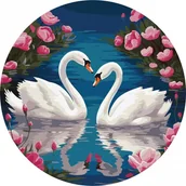 Kolorowanki, wyklejanki - Malowanie po numerach - Wdzięk łabędzi 26cm - miniaturka - grafika 1
