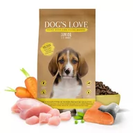 Sucha karma dla psów - DOG'S LOVE Junior Huhn - kurczak z batatami i marchewką dla szczeniąt (12kg) - miniaturka - grafika 1