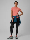 Odzież trekkingowa damska - 4F Legginsy trekkingowe szybkoschnące damskie - czarne XL - miniaturka - grafika 1