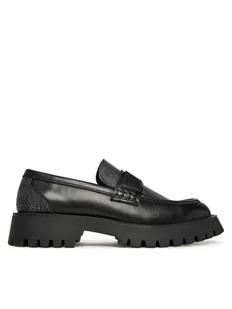 Guess Loafersy FMFZIA LEL14 Czarny - Półbuty męskie - miniaturka - grafika 1