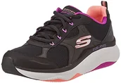 Trampki damskie - Skechers Damskie trampki D'LUX fitness, czarne, 6,5 UK - miniaturka - grafika 1