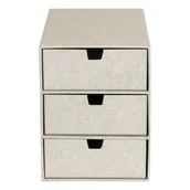Akcesoria na biurko - Beżowy organizer z 3 szufladkami Bigso Box of Sweden Ingrid - miniaturka - grafika 1