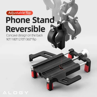 Uchwyt rowerowy na kierownicę Alogy Bike Phone Holder do telefonu 55-95mm na rower motor hulajnogę Czarny - Akcesoria do tabletów i e-booków - miniaturka - grafika 20