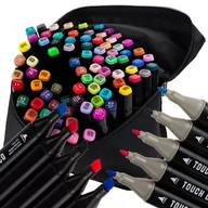 Kredki, ołówki, pastele i pisaki - MARKERY ALKOHOLOWE 80 SZT MAZAKI PISAKI DWUSTRONNE - miniaturka - grafika 1