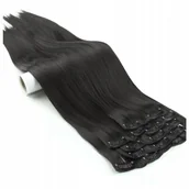 Ozdoby do włosów - Doczepiane włosy clip-in jak naturalne 60cm 6 taśm - miniaturka - grafika 1