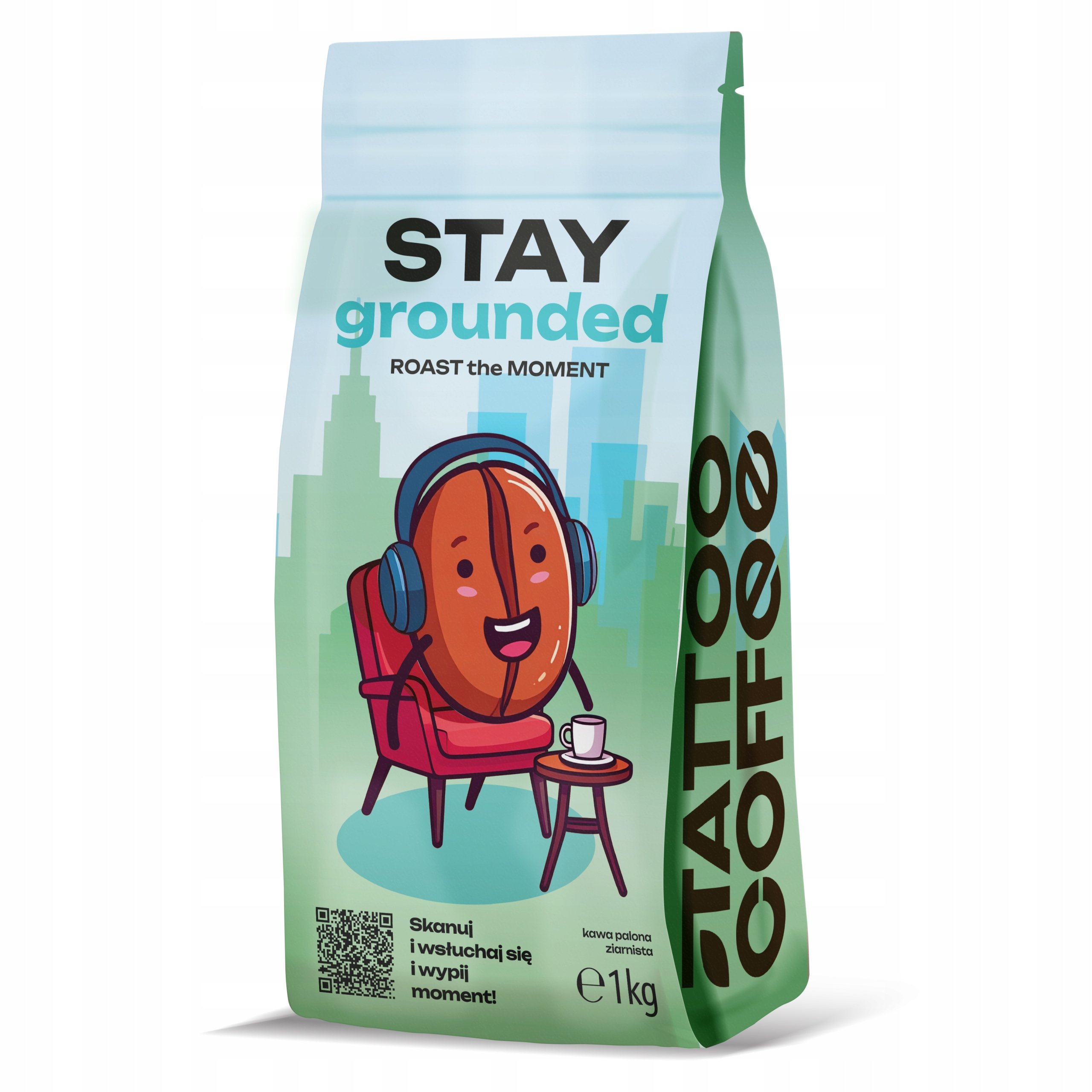 Kawa ziarnista Tattoo Coffee Stay Grounded, blend do ekspresu, 1 kg