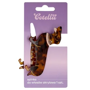 Spinka do włosów, Cotella, Jamnik, 1 szt. - Ozdoby do włosów Spinka do włosów, Cotella, Jamnik, 1 szt. - Ozdoby do włosów - miniaturka - grafika 1