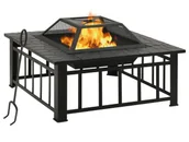 Paleniska ogrodowe - Kwadratowe palenisko ogrodowe z pogrzebaczem E4-A07 - miniaturka - grafika 1