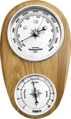 Termometry domowe - JVD Barometr higrometr analogowy drewniany JVD BA231.68 12x21 cm . - miniaturka - grafika 1