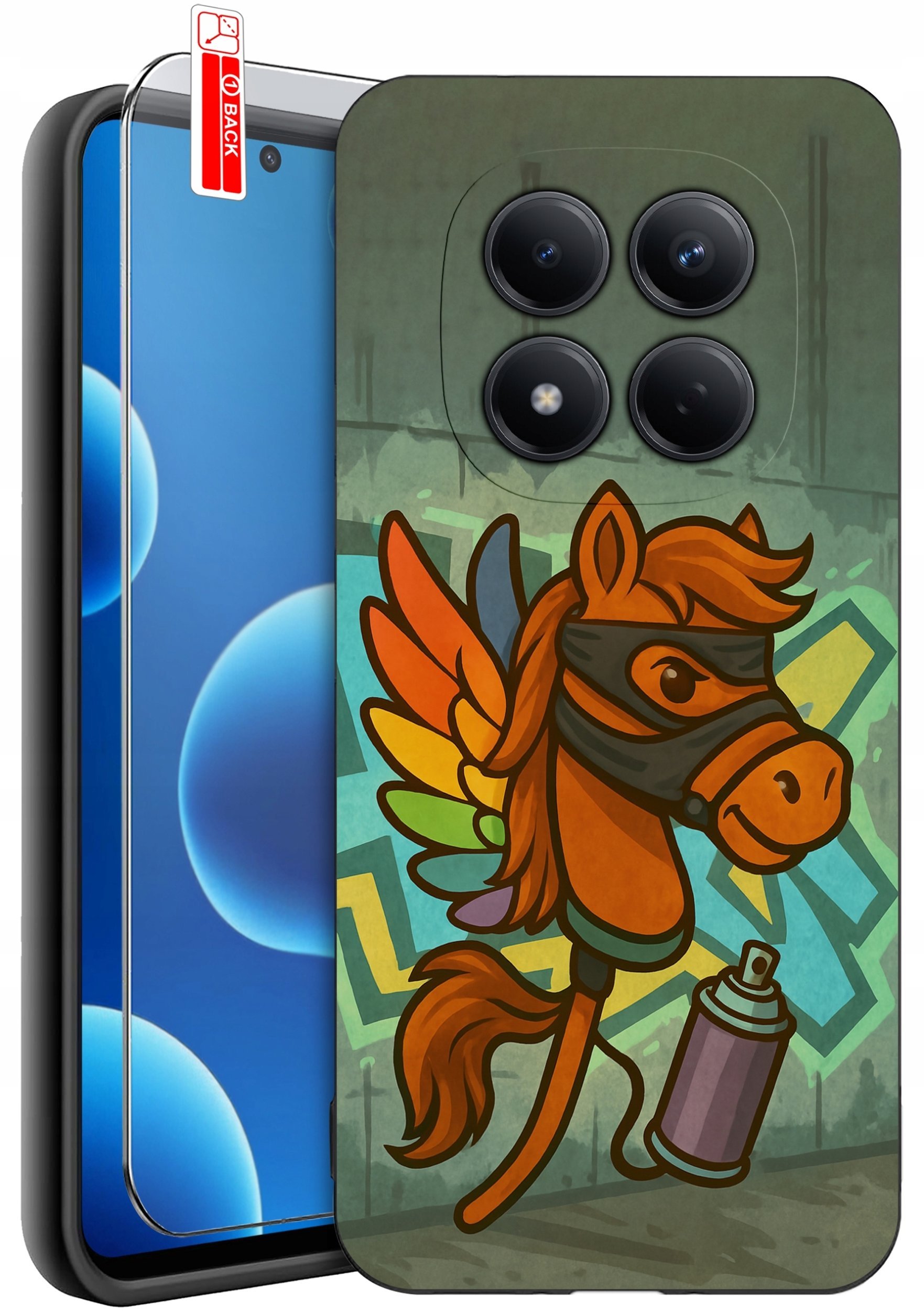krainaGSM ETUI do Xiaomi Redmi Note 15 Pro 4G WZORY SILIKONOWE MATT CASE + SZKŁO