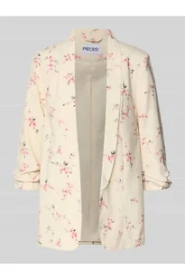 Długi żakiet o kroju regular fit ze wzorem na całej powierzchni model BOSELLA - Pieces - Marynarki i żakiety damskie - miniaturka - grafika 1