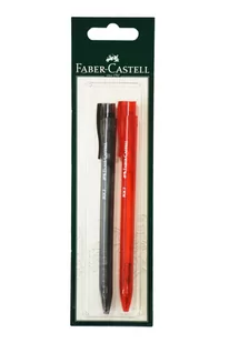 Faber Castell Faber Castell , długopisy żelowe, czerwony i czarny, 2 sztuki - Długopisy - miniaturka - grafika 1