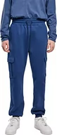 Spodnie sportowe męskie - Urban Classics Spodnie dresowe męskie cargo, niebieski (Kosmiczny Błękit), S - miniaturka - grafika 1