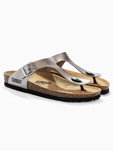 Sunbay Japonki "Camelia" w kolorze srebrnym - Klapki i japonki damskie - miniaturka - grafika 1