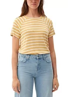 Koszulki i topy damskie - s.Oliver T-shirt damski, żółte paski, 48 - miniaturka - grafika 1