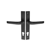 Klamki - Kuchinox Klamko-klamka Magnat 90 mm długi szyld na wkładkę czarna - miniaturka - grafika 1