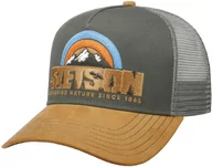 Czapki i chusty sportowe męskie - Czapka Trucker Exploring Nature by Stetson, khaki, One Size - miniaturka - grafika 1