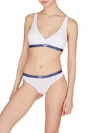 Majtki damskie - Emporio Armani Damskie stringi stringi damskie marzycielskie wiskozowe, Biały, L - miniaturka - grafika 1