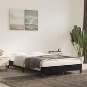 Łóżka - Lumarko Rama łóżka, czarna, tapicerowana aksamitem, 120 x 200 cm - miniaturka - grafika 1