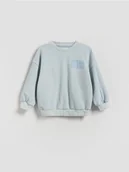 Bluzy i sweterki niemowlęce - Reserved - Bluza z efektem sprania - jasnoniebieski - miniaturka - grafika 1