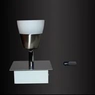 Lampy sufitowe - Lampa sufitowa LED SX8228-01B 1x5W nikiel mat, białe szkło, reflektor sufitowy, reflektor, długość 10cm, szerokość 10cm, wysokość 14,50cm 3000k ciepła biel - miniaturka - grafika 1