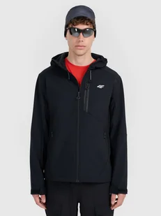 4F Kurtka softshell wiatroodporna membrana 8000 męska - czarna 3XL - Kurtki i kamizelki sportowe męskie - miniaturka - grafika 1