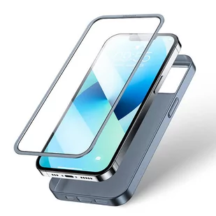 Joyroom 360 Full Case etui pokrowiec do iPhone 13 obudowa na tył i przód + szkło hartowane szary (JR-BP927 tarnish) - Etui i futerały do telefonów - miniaturka - grafika 4