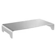 Akcesoria do monitorów - Podstawa pod monitor, nowoczesny minimalistyczny design, srebrny, aluminium, 10 kg nośność, Powerton, ergo - miniaturka - grafika 1
