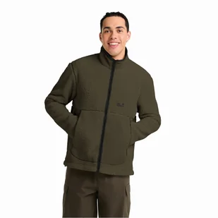 Męska bluza polarowa Jack Wolfskin STONE LITE JKT M obsidian moss - M - Kurtki męskie - miniaturka - grafika 1