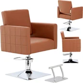 Fotele fryzjerskie - Fotel fryzjerski Tom Brown hydrauliczny obrotowy podnóżek do salonu fryzjerskiego krzesło fryzjerskie - miniaturka - grafika 1