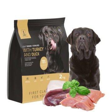 1DOG SENIOR LIGHT 2KG TURKEY DUCK MEDIUM LARGE INDYK KACZKA