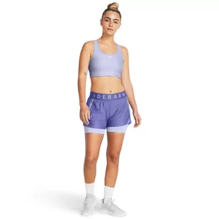 Damskie spodenki treningowe Under Armour Play Up 2-in-1 Shorts - fioletowe - UNDER ARMOUR - Spodnie sportowe damskie - miniaturka - grafika 1