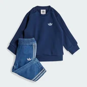 Dresy i komplety dla dziewczynek - Zestaw Denim Crew Kids - Adidas - miniaturka - grafika 1