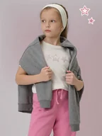 Koszulki dla dziewczynek - 4F T-shirt regular z nadrukiem dziewczęcy - biały 164 (13-14 lat) - miniaturka - grafika 1